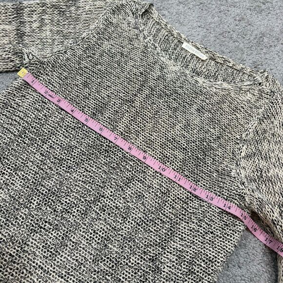 Eileen Fisher Open Knit Marled Organic Cotton Organic Linen Sweater Size M - Picture 7 of 12